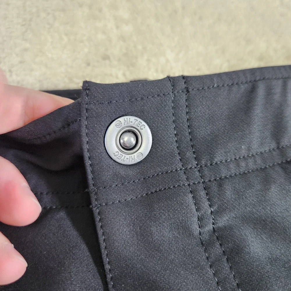 Hi Tec Pants Men 40x30 Black DWR Water Resistant Hiking Elastic Waist Outdoor